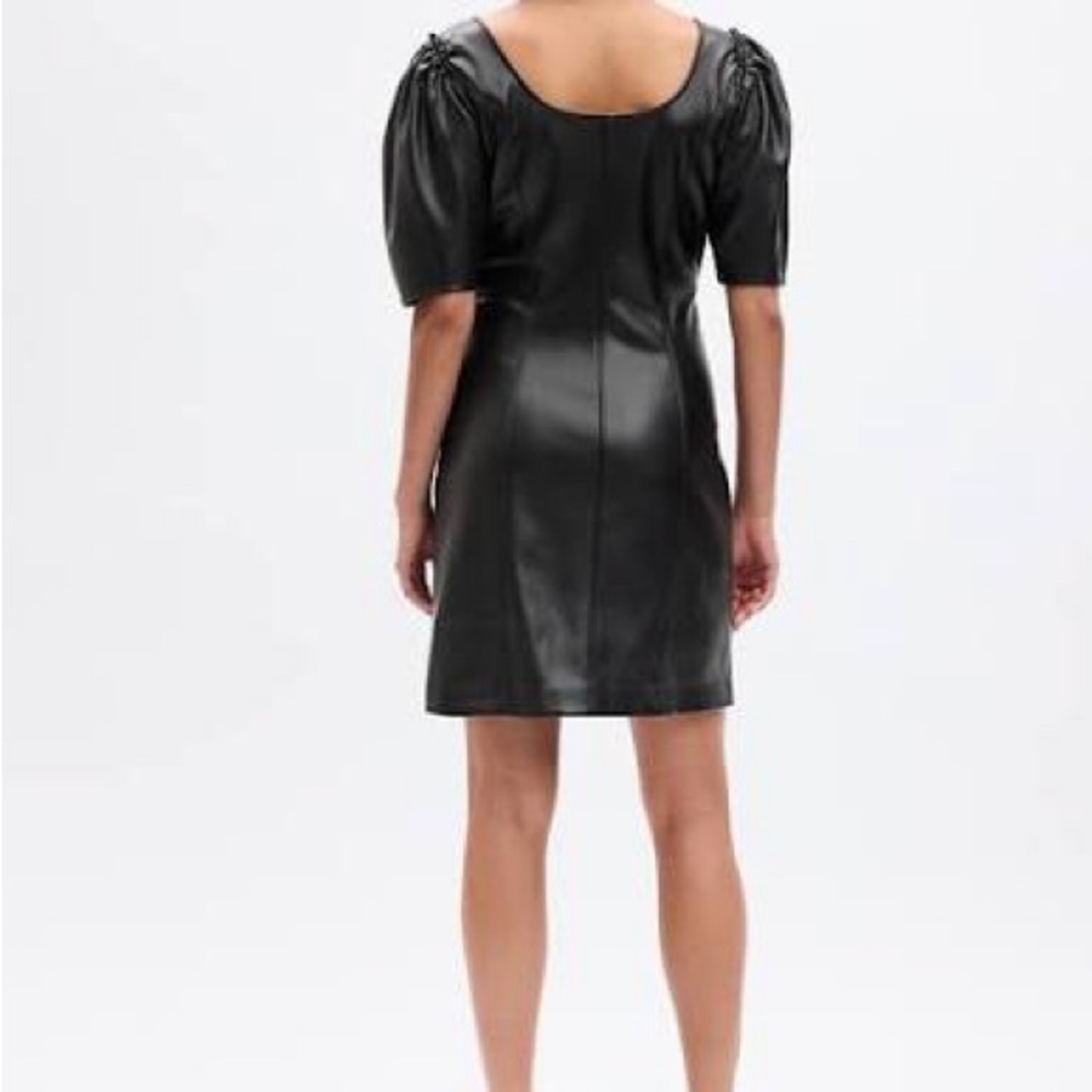 GAP Vegan Leather Puff Sleeve Mini Dress - Picture 7 of 12